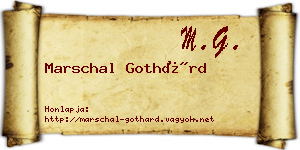 Marschal Gothárd névjegykártya